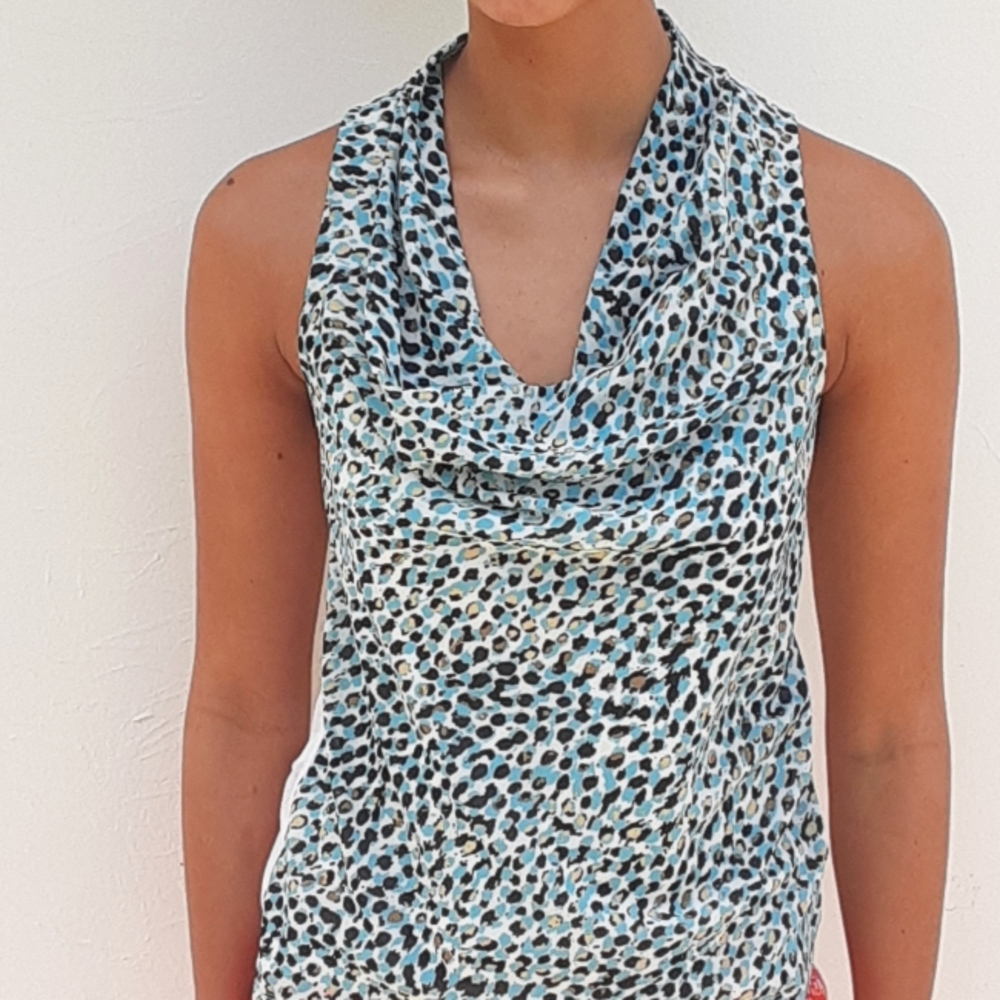 Ann Taylor Animal Print Sleveless Cowl Size S